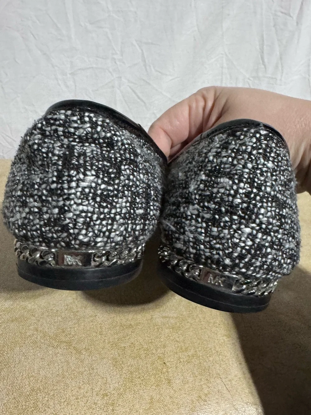 Michael Kors tweed poiny toe flats Size 7